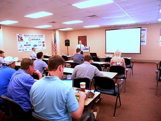 Northeast Florida Builders Association members at a recent lunch-and-learn event held by the Colden Co. to discuss the benefits of utilizing the cloud in building trades.