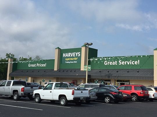 The Harveys banner went up quickly on the former Winn-Dixie at 1012 Edgewood Ave. N. The city approved a permanent sign Wednesday.