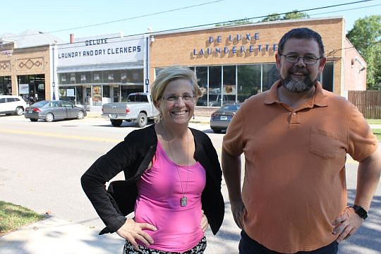 Jennifer Wolfe and Kevin Pettway are Riverside residents who oppose a mostly vacant strip center being converted into a 150-seat restaurant. The disagreement between some neighbors and developers will be decided by City Council next week.