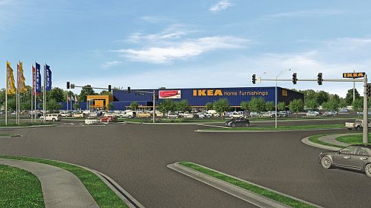 A rendering of the upcoming Ikea store in Jacksonville.