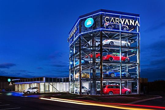The five-story Carvana car-vending machine in Nashville is its first. Another appears to be under consideration here.