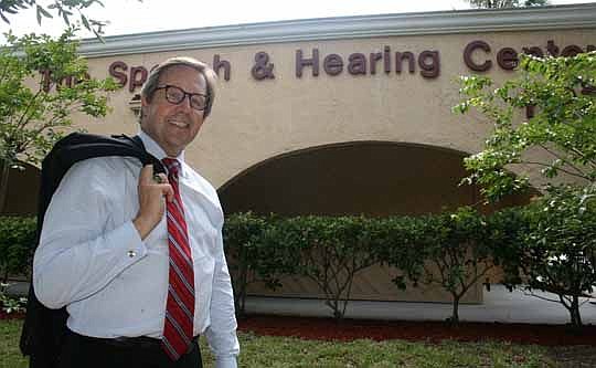 Mike Howland says one of the reasons he took the helm of the Jacksonville Speech and Hearing Center was "to go back to a world where I saw the people I was helping every day." He's pictured outside the organization's operations facility at 1128 N. Lau...