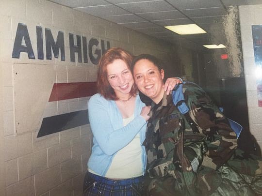 Amy Anderson, right, served as a jet engine mechanic in the Air National Guard's 125th Fighter Wing from 2002-08. She is now a Realtor with Davidson Realty.