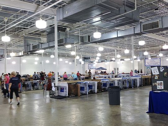 The Exhibition Hall represents about half of the 90,000 square feet under roof that comprises the expo center at the fairgrounds.