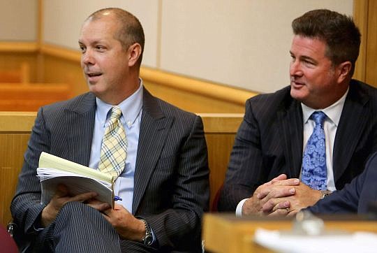 Lawyers Adam Robert Filthaut, left, and Robert D. Adams were disbarred last week by the Florida Supreme Court for helping set up the drunken-driving arrest of an opposing lawyer.