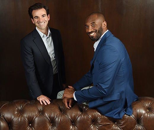Jeff Stibel, left, former president of Web.com Group Inc., has partnered with Kobe Bryant, who retired from the NBA in April, in a $100 million venture capital fund.