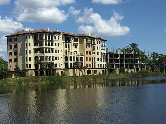 The Palazzo on St. Johns is along Goodbys Creek in Baymeadows. Developer Forge Capital Partners acquired the partially built project in 2013, completed the first two buildings and wants to finish the remaining pair. One is seen in this photo.