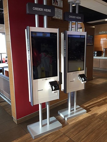 Self-serve customer kiosks are installed, but not yet operational, at the McDonald's restaurant at 909 Dunn Ave. Eventually, a majority of the 52 Duval County McDonald's will offer the technology.
