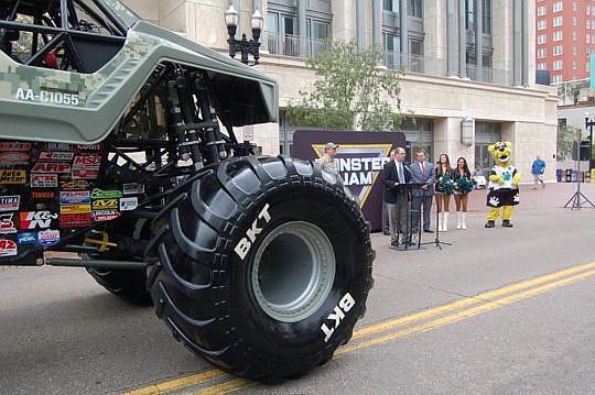 City and Jacksonville Jaguars officials, in the shadow of the Soldier Fortune Black Ops monster truck, announced Tuesday that due to ticket demand, there will be two Monster Jam shows at EverBank Field next year: 7 p.m. Feb. 18 and 2 p.m. Feb. 19. Tha...