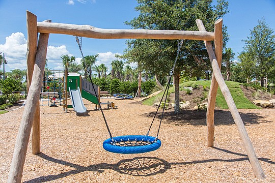 Shearwater on County Road 210 has added two free range playgrounds - one at the amenities center and one along the trail leading to the scenic overlook at Trout Creek.