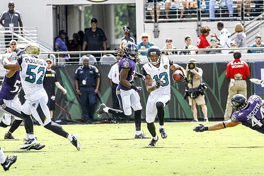The field was wide open for Jacksonville Jaguars wide receiver Rashad Greene, whose 25-yard play was the longest of the day for the team. The Jaguars fell to 0-3 Sunday with a 19-17 loss to the Baltimore Ravens at EverBank Field.