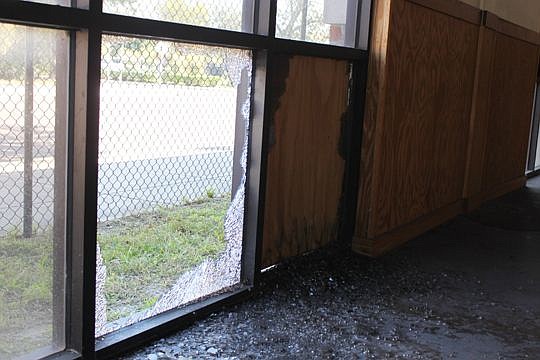 One window is broken, the other boarded at the Sax Seafood &amp; Grill site. The Downtown Investment Authority is looking for possible suitors to help further the progress being made in LaVilla.