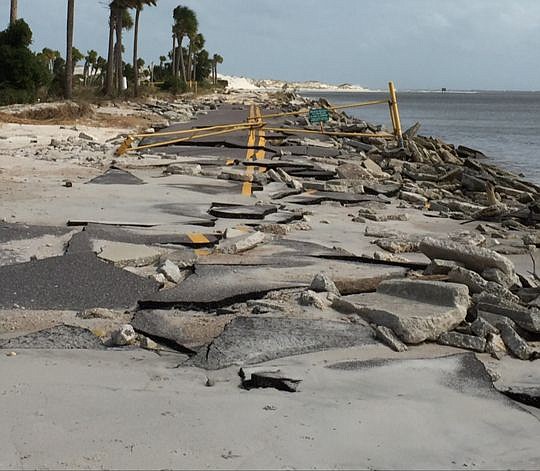 Huguenot Memorial Park is closed until repairs can be made to the road and other infrastructure.