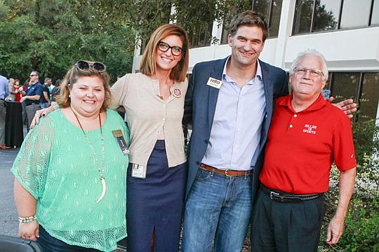 Northeast Florida Builders Association events like Beast Feast will benefit from the patio and outdoor space planned at the new headquarters in Southpoint. Above during this year's event are, from left, Amy Powers; Leeann Krieg; Hans Krieg, NEFBA's me...