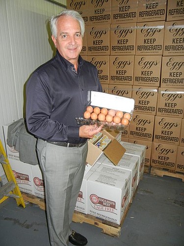 Jacques Klempf at the Dixie Egg warehouse in West Jacksonville.