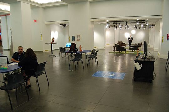 Shelves of audiobooks, CDs and DVDs have been relocated from nearly half of the first floor of the Main Library Downtown to create Jax Makerspace.