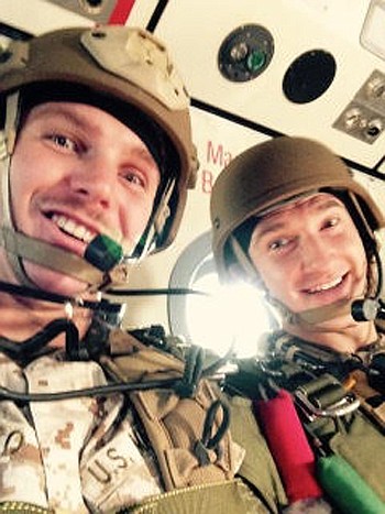 Chris Natto, left, loved being a Recon Marine and jumping out of airplanes.