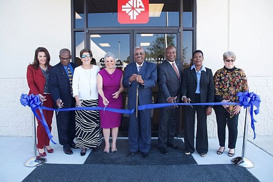 From left,Â JTA board member Jeanne Miller, City Council member Reggie Gaffney, board members Denise Wallace and Ari Jolly, board Vice Chair Isaiah Rumlin, JTA CEO Nathaniel Ford, state Sen. Audrey Gibson and Adele Griffin from U.S. Sen. Marco Rubio's...