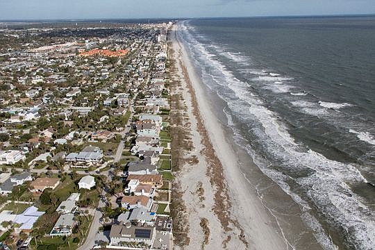 The Duval County shoreline after Hurricane Matthew.