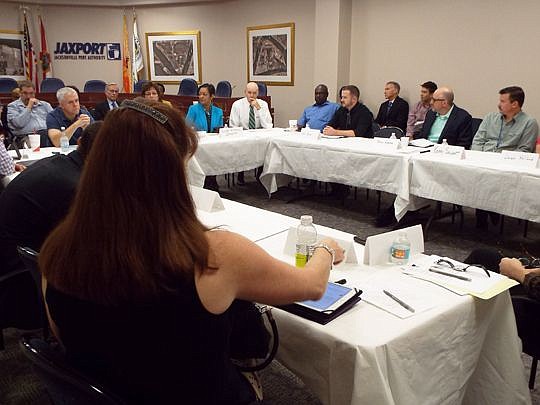 Representatives of the transportation and logistics industries last week meet at the Jacksonville Port Authority to hear about the efforts of the Jacksonville Port Academy. The program, part of Operation New Hope, aims to place ex-offenders into port-...