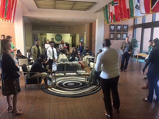 The Ribault High School Future Lawyers visited Jacksonville University with members of The Jacksonville Bar Association Young Lawyers Section.