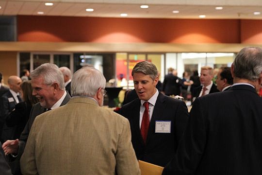 Geddes Anderson, The Jacksonville Bar Association president, greeted guests as they arrived.