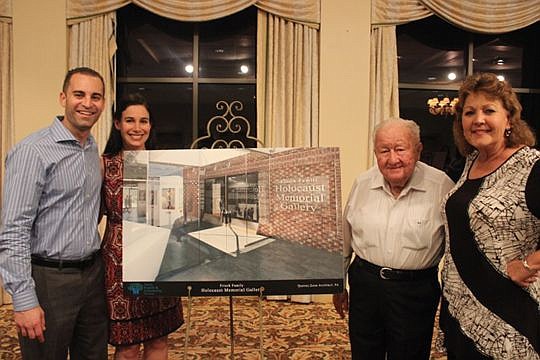 From left, Adam Frisch, Sierra Frisch, Harry Frisch and Pat Frisch, namesakes of the Frisch Family Holocaust Memorial Gallery, which will be in the new Jewish Family and Community Services headquarters in Baymeadows.