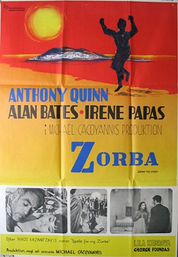The double feature at the University drive-in theater was "Zorba the Greek" starring Anthony Quinn and "Never on Sunday" starring Melina Mercouri.