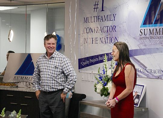 Summit Contracting Group Inc. employees, clients and subcontractors surprised President Marc Padgett last week to celebrate the 10th anniversary of his founding and ownership of the company. Director of Client Relations Aaron Trascritti said it was di...