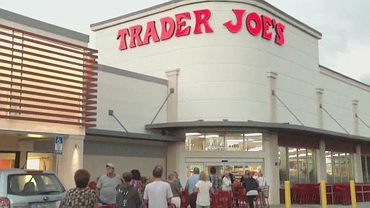 WJXT TV-4 captured this image at the area's first Trader Joe's at its grand opening in October 2014 in Jacksonville Beach. A second is in review for Mandarin.