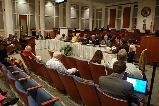 The setup for Thursday's meeting about the human rights ordinance got City Council members off the dais and at a table near the audience. "We want to be close to you because this issue has created a lot of passion," said council member Bill Gulliford.