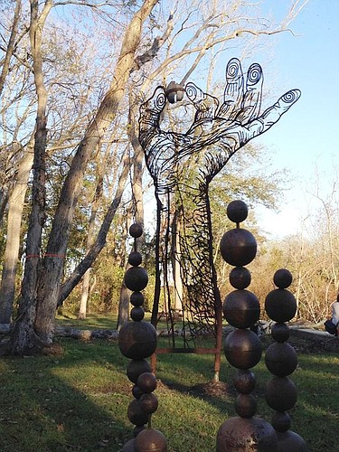 "Pinch" by Dave Hind is in the sculpture garden at Mixon Studios.