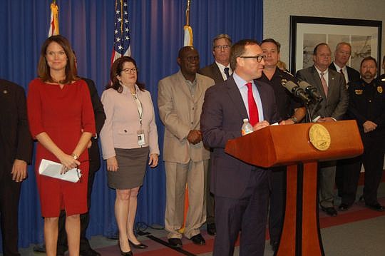 Mayor Lenny Curry announced Wednesday his plan to seek $250,000 for a system that can help the Jacksonville Sheriff's Office solve crimes and help the State Attorney's Office prosecute cases.