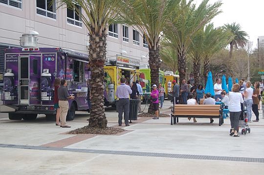 Nearly 500 people came out for the debut of The Court: An Urban Food Park