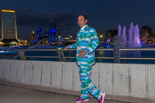 Jake Gordon, CEO of DVI, showed up in tropical attire for the River of Dreams gala.