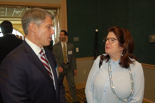 Geddes Anderson, president of The Jacksonville Bar Association, welcomed City Council President Lori Boyer to the association's luncheon Wednesday. In addition to providing updates on economic development and waterfront activation, Boyer pointed out s...