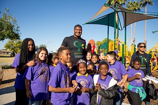 Calais Campbell joined the Jacksonville Jaguars on March 10 and his foundation is offering a $10,000 college scholarship.