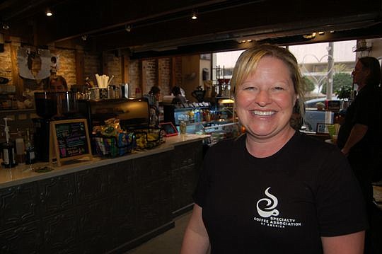 Stacey Goldberg opened a second Urban Grind Coffee on West Bay Street with a Retail Enhancement Grant from the Downtown Investment Authority to help finance the build-out.