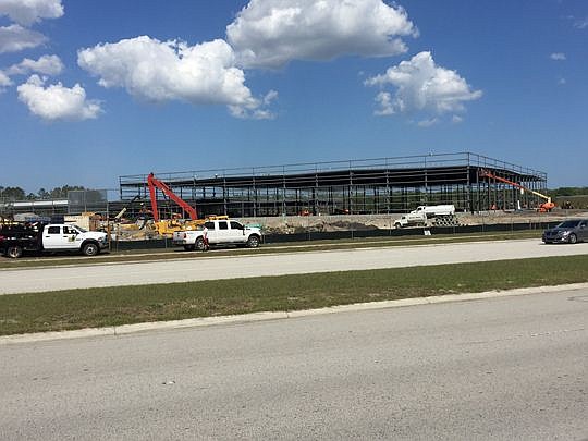 The almost 300,000-square-foot Ikea store skeleton dominates northwest Interstate 295 and Gate Parkway. It should be completed in the fall.