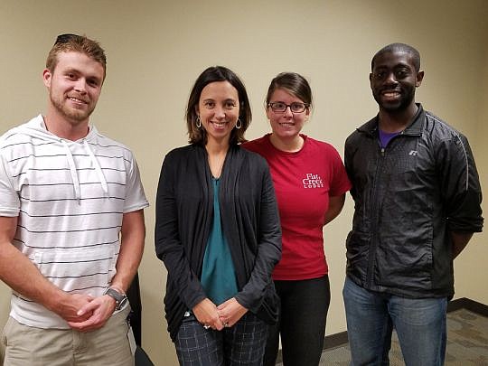 Skills Clinic students Kyle LaRose, Glaucia Jones,Â Kassandra Farnsworth and Germain Amponsah.