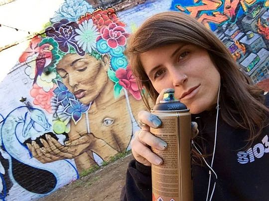 Jacksonville artist Nicole Holderbaum is the creative force behind "The Landing Walls," a project to add murals to The Jacksonville Landing.