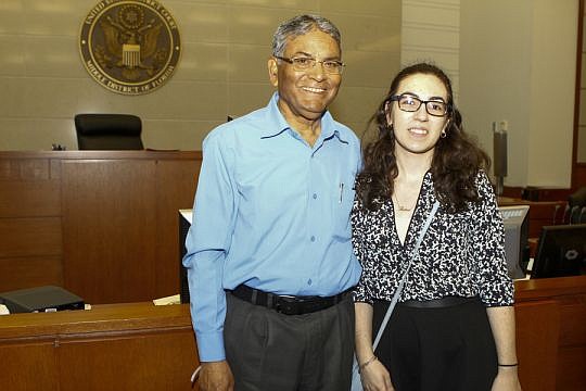 On April 27, new citizens were welcomed at a naturalization ceremony at the Bryan Simpson U.S. Courthouse. The oldest citizen was Ravendra Singh and the youngest Redina Pellumbi.  The event is one of The Jacksonville Bar Association's Law Day events.