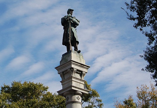The statue of a Confederate soldier that's in Hemming Park was donated to the state in 1898 by Charles Hemming, whose name was placed on the park in recognition of his donation.