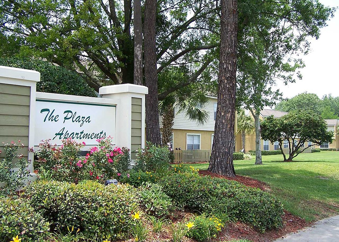 The Plaza Apartments sits on 14.58 acres at 3780 University Club Blvd.