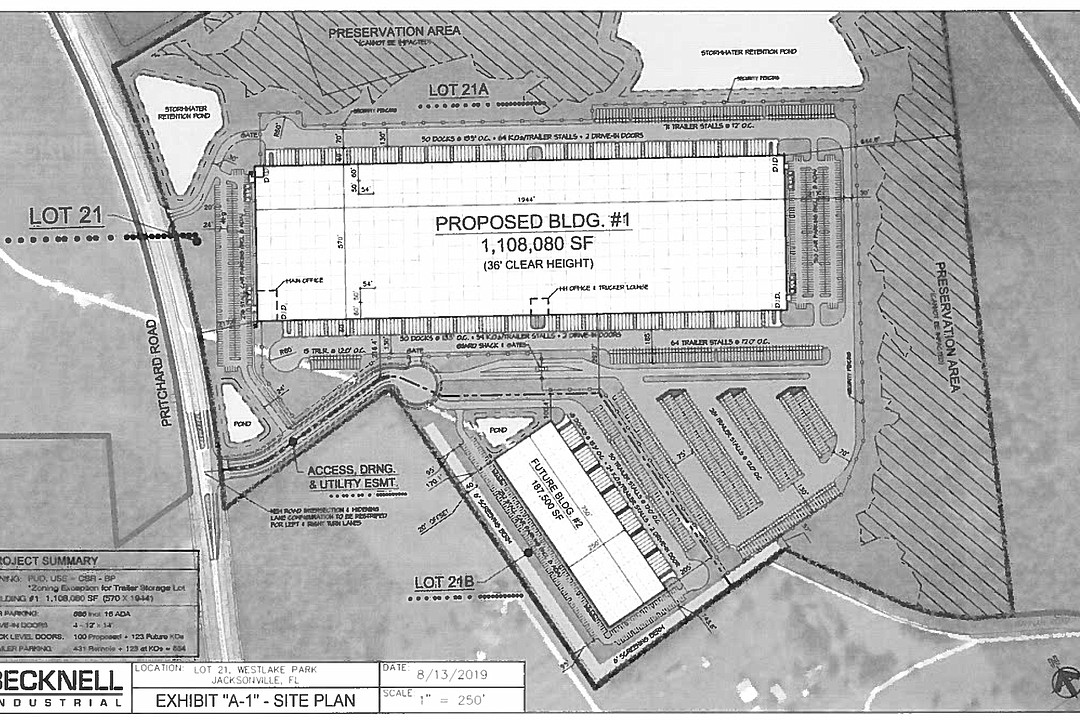 Becknell Industrial buys 171 acres in Westlake Industrial Park Jax