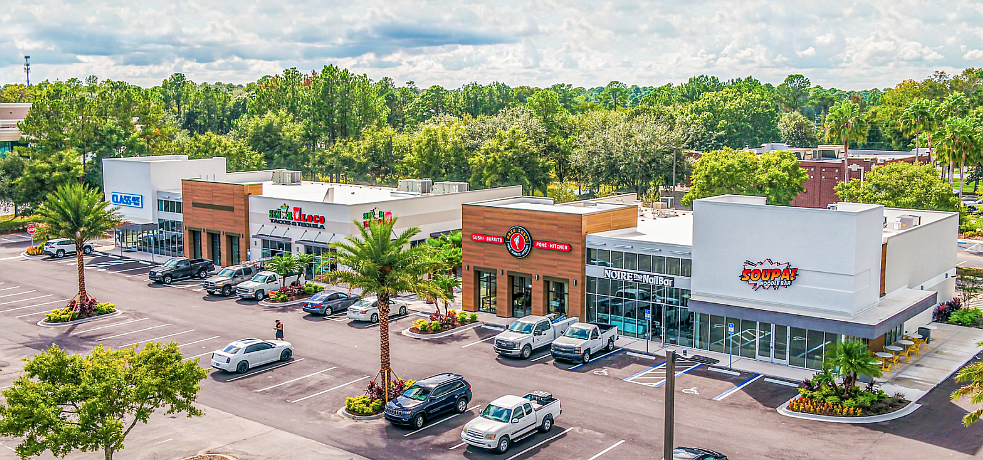 The 14,600-square-foot Tinseltown Plaza, developed in 2019 at 4549 Southside Blvd., fronts the Cinemark Tinseltown theater.