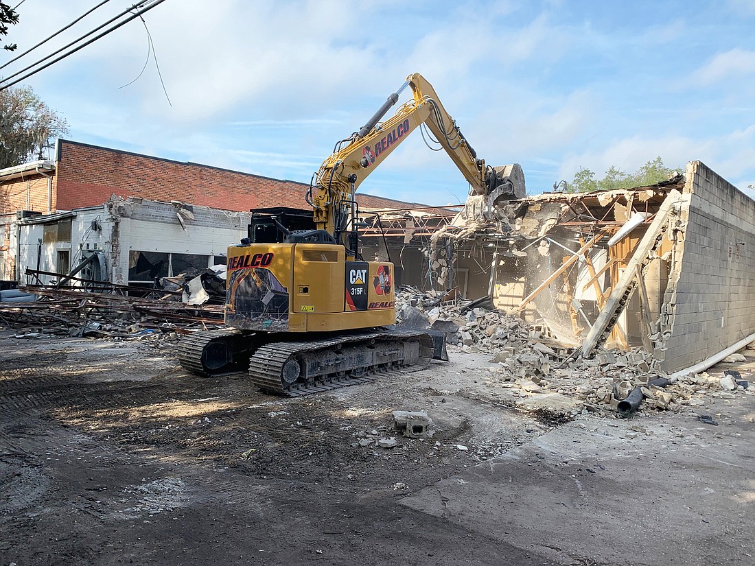 Realco Recycling Co. Inc. started demolition Jan. 3 on the closed, vacant buildings at 3562-3564 St. Johns Ave. for construction of a Southern Grounds & Co. coffee shop. (Courtesy of Chris Goodin)
