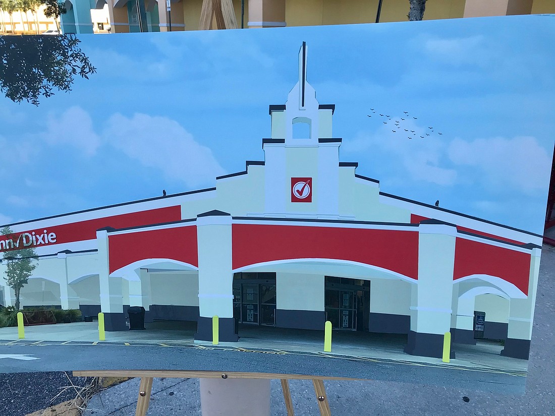 An artist&#39;s rendering of the Gateway Town Center Winn-Dixie store.