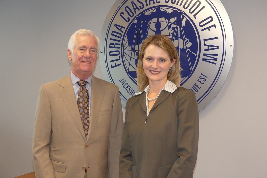 Florida Coastal School of Law Dean Peter Goplerud and law professor Jennifer Reiber.