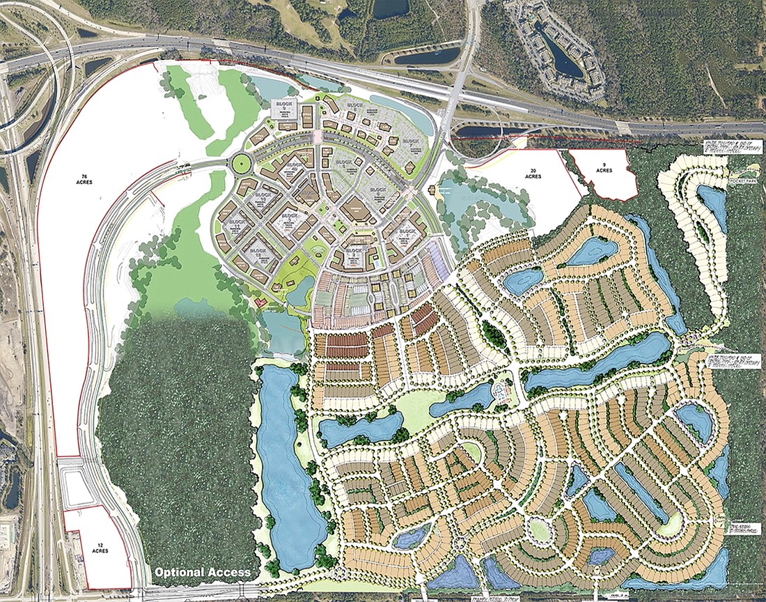 The master plan for the 1,022-acre Southeast Quadrant proposes up to 4,600 homes on about 450 acres and  67 acres of mixed-use space.